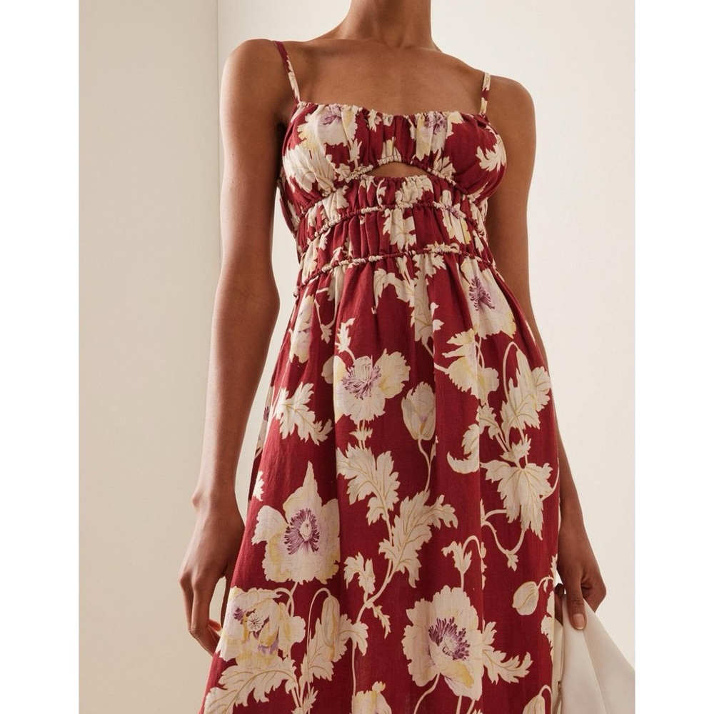 Posse Hayley cut out Linen Dress